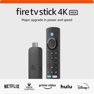 Amazon Fire TV Stick 4K Max (newest model), our most powerful 4K streaming stick with Wi-Fi 6E support, 16GB Storage, free and live tv